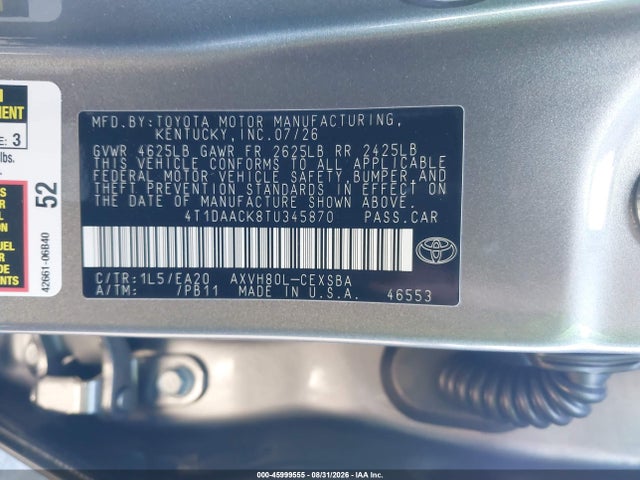 2026 TOYOTA CAMRY SE 9