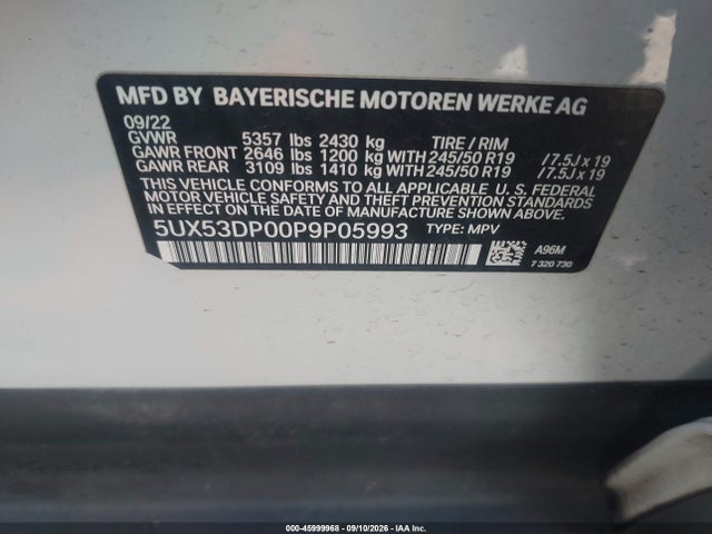 2023 BMW X3 XDRIVE30I 9
