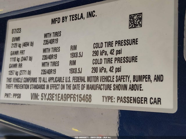2023 TESLA MODEL 3 REAR-WHEEL DRIVE 9