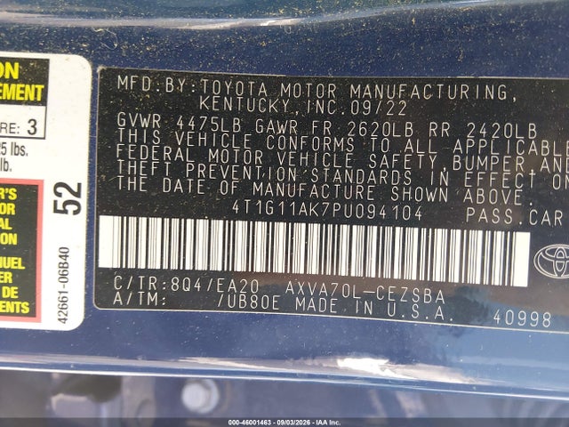 2023 TOYOTA CAMRY SE 9
