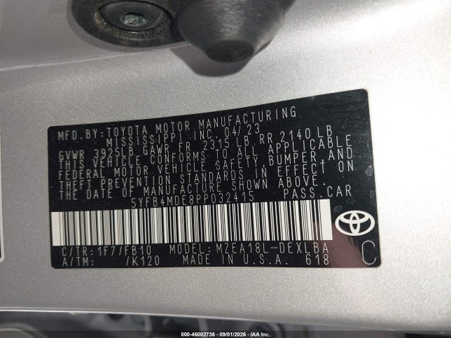 2023 TOYOTA COROLLA LE 9