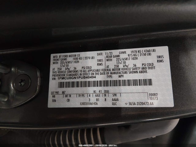 2023 FORD ESCAPE ACTIVE 9