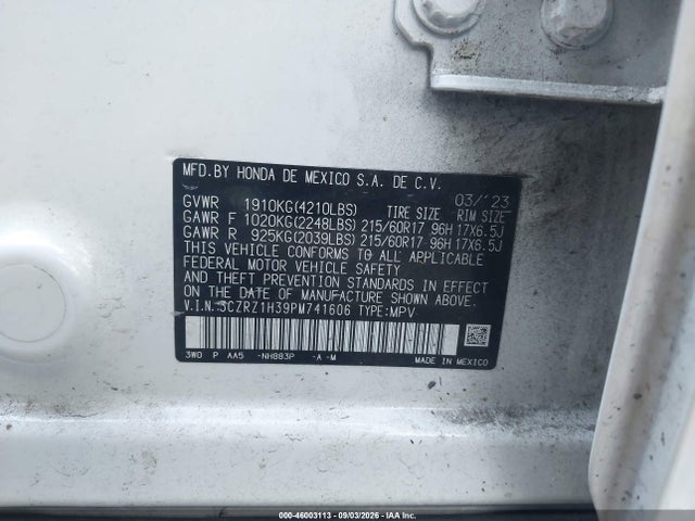 2023 HONDA HR-V 2WD LX 9