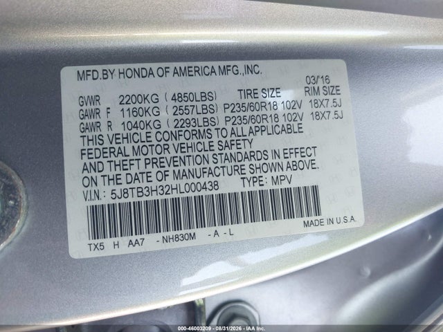 2017 ACURA RDX ACURAWATCH PLUS PACKAGE 9