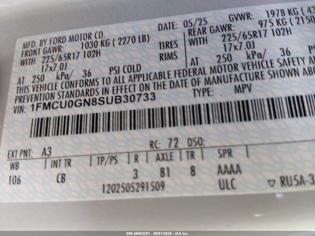 2025 FORD ESCAPE ACTIVE 9