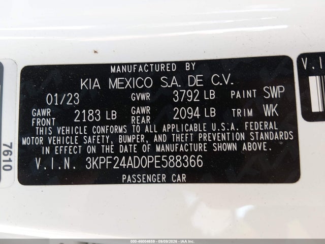 2023 KIA FORTE LXS 9