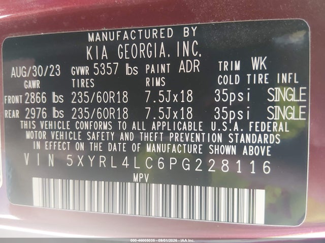 2023 KIA SORENTO S 9