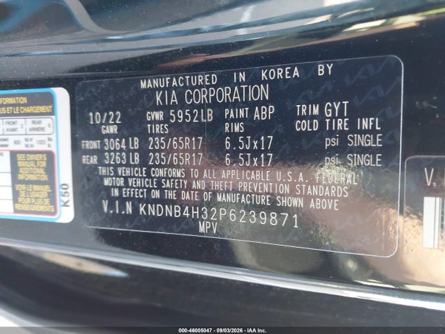 2023 KIA CARNIVAL MPV LX SEAT PACKAGE 9