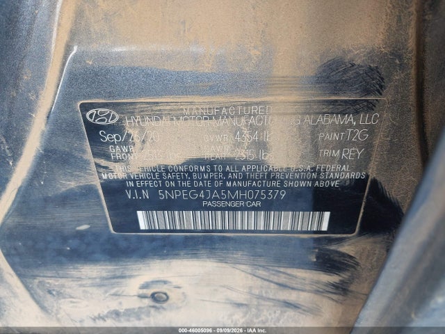 2021 HYUNDAI SONATA SE 9