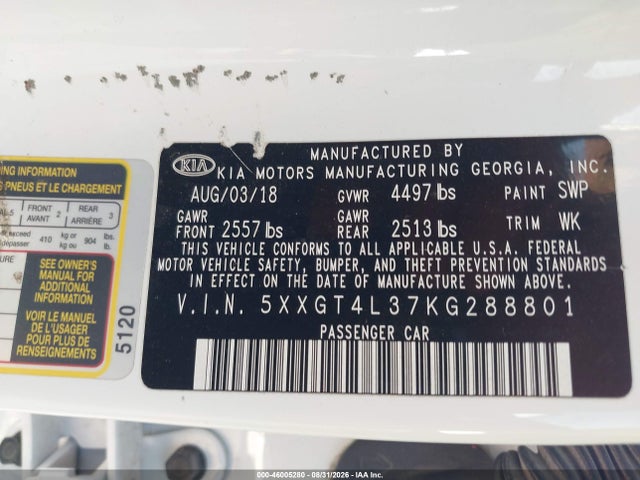 2019 KIA OPTIMA LX 9