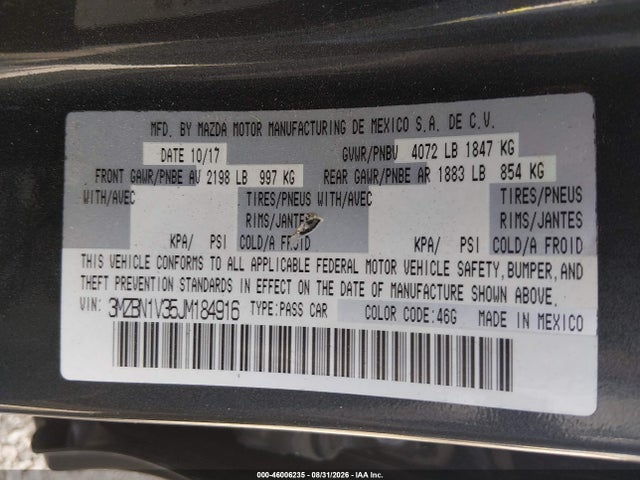 2018 MAZDA MAZDA3 TOURING 9