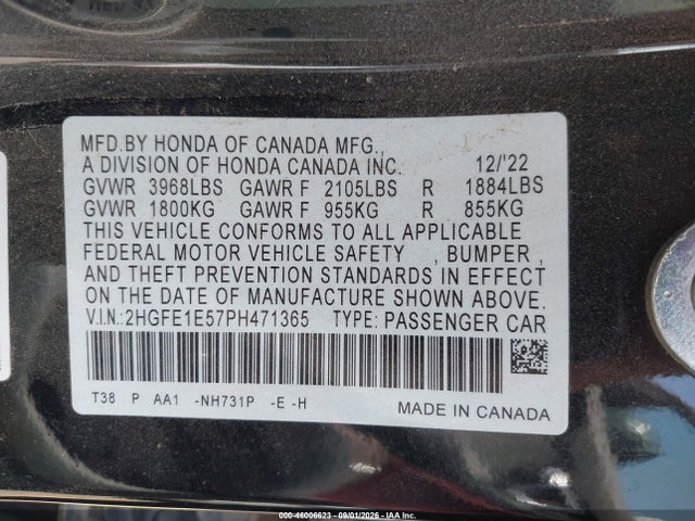 2023 HONDA CIVIC SI SEDAN 9