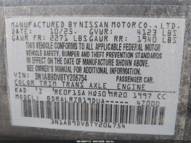 2026 NISSAN SENTRA SR 9