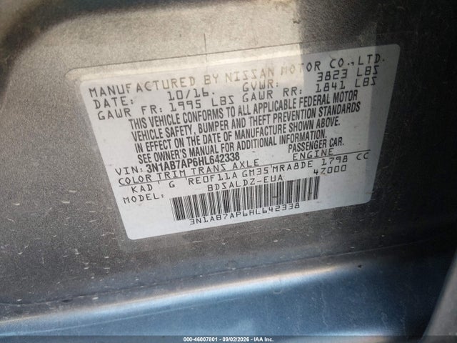 2017 NISSAN SENTRA SV 9