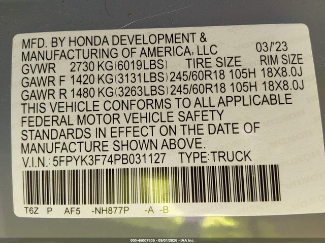 2023 HONDA RIDGELINE RTL-E 9
