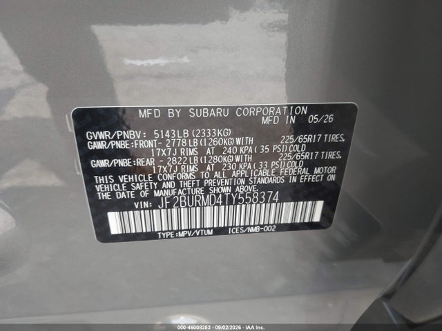 2026 SUBARU OUTBACK WILDERNESS 9