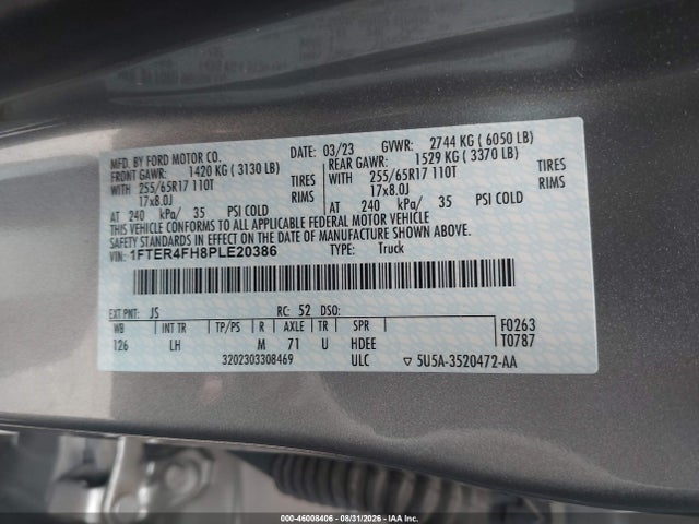 2023 FORD RANGER XLT 9