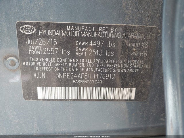 2017 Hyundai SONATA SE — миниатюра 9