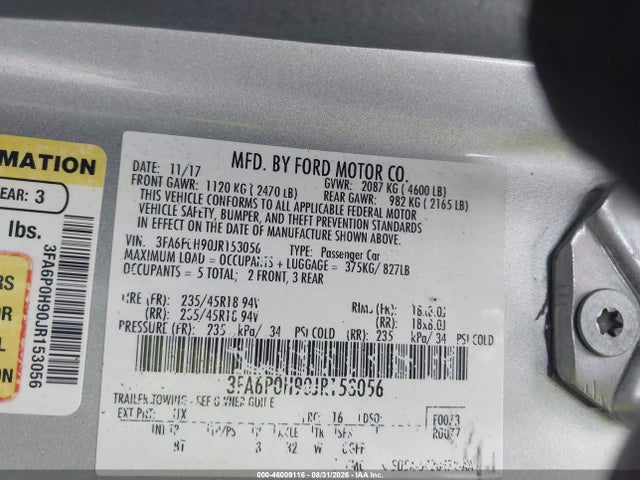 2018 FORD FUSION SE 9