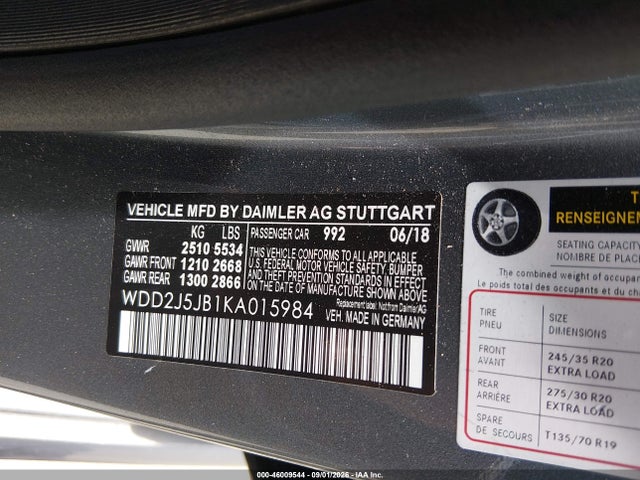 2019 MERCEDES-BENZ CLS 450 9