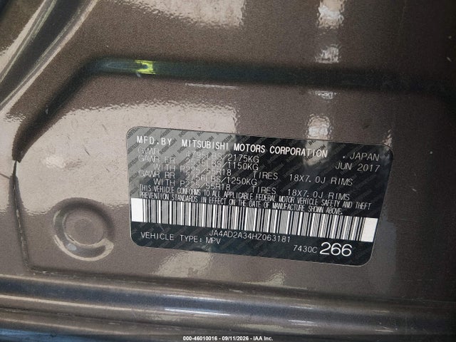 2017 MITSUBISHI OUTLANDER ES 9