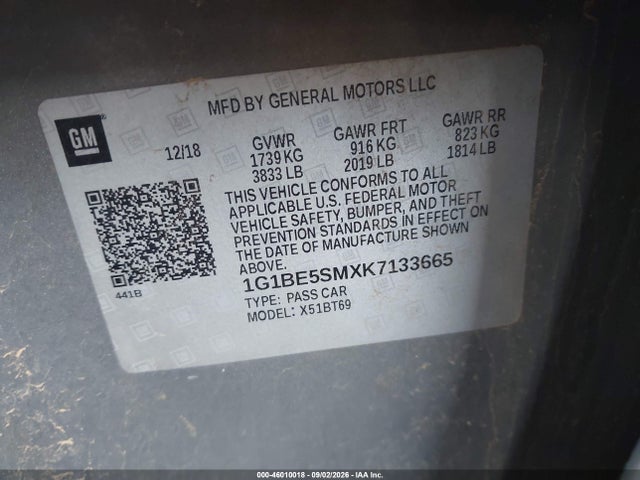 2019 Chevrolet CRUZE LT 照片 9