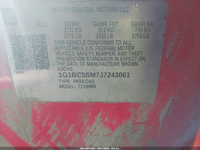 2018 CHEVROLET CRUZE LS AUTO 9
