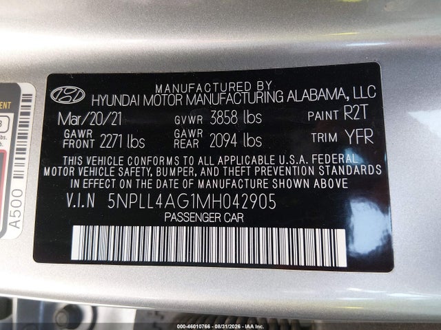 2021 HYUNDAI ELANTRA SE 9