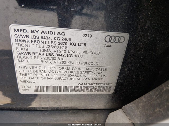 2019 AUDI Q5 PREMIUM 9