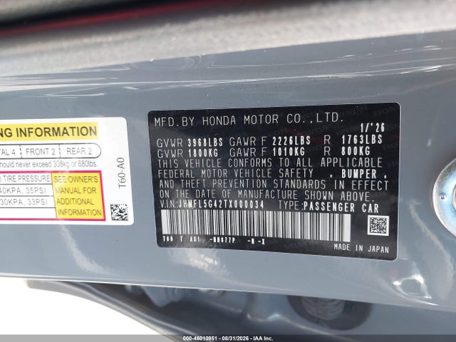 2026 HONDA CIVIC TYPE R 9