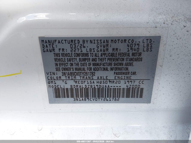 2026 NISSAN SENTRA SV 9