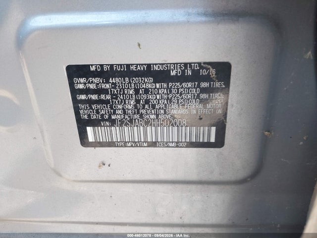 2017 SUBARU FORESTER 2.5I 9