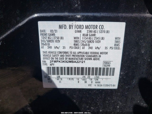 2021 FORD EDGE TITANIUM 9