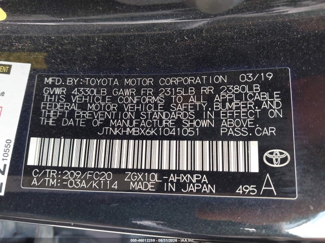 2019 TOYOTA C-HR LE 9
