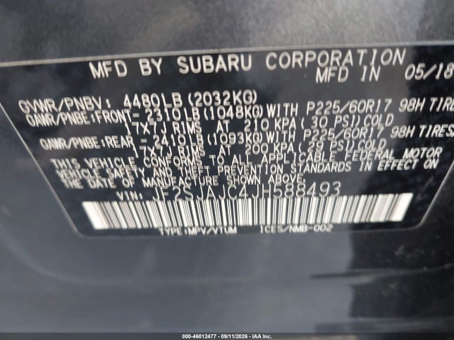 2018 SUBARU FORESTER 2.5I LIMITED 9