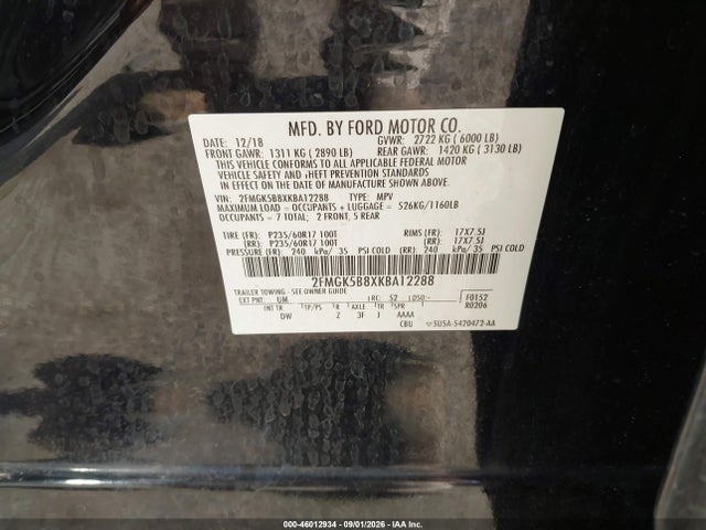 2019 FORD FLEX SE 9