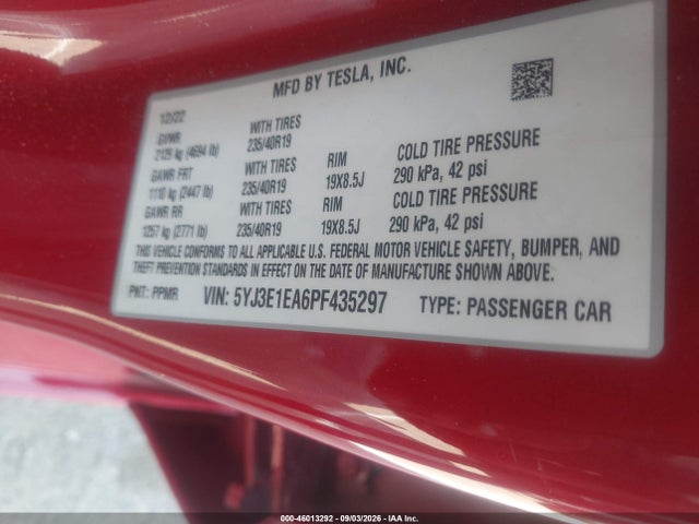 2023 TESLA MODEL 3 REAR-WHEEL DRIVE 9