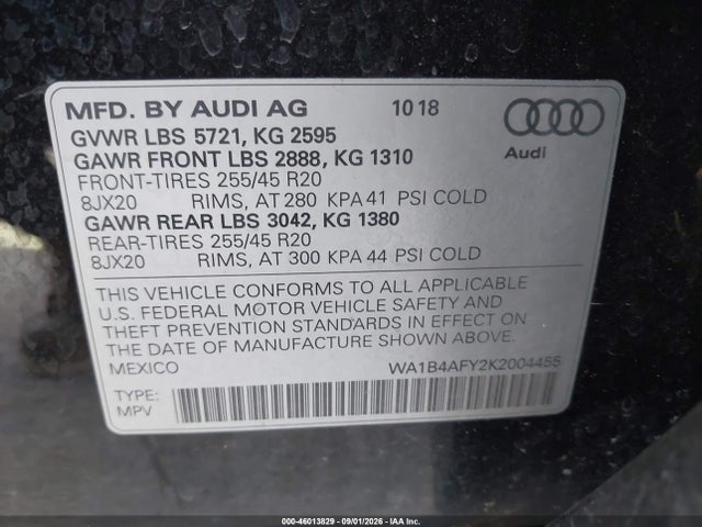 2019 AUDI SQ5 3.0T PREMIUM 9