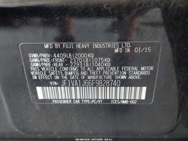 صورة 9 لـ 2015 Subaru WRX LIMITED