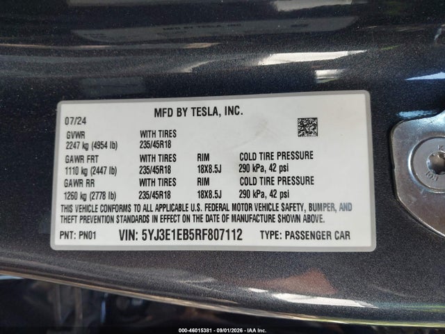 2024 TESLA MODEL 3 LONG RANGE DUAL MOTOR ALL-WHEEL DRIVE 9