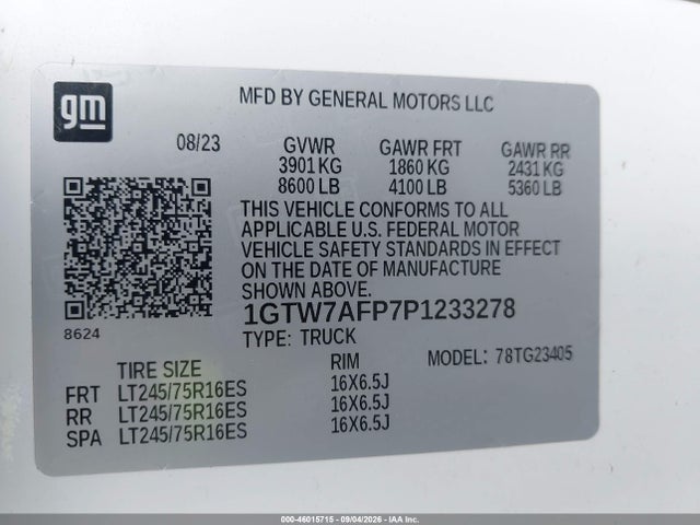 2023 GMC SAVANA CARGO RWD 2500 REGULAR WHEELBASE WORK VAN 9