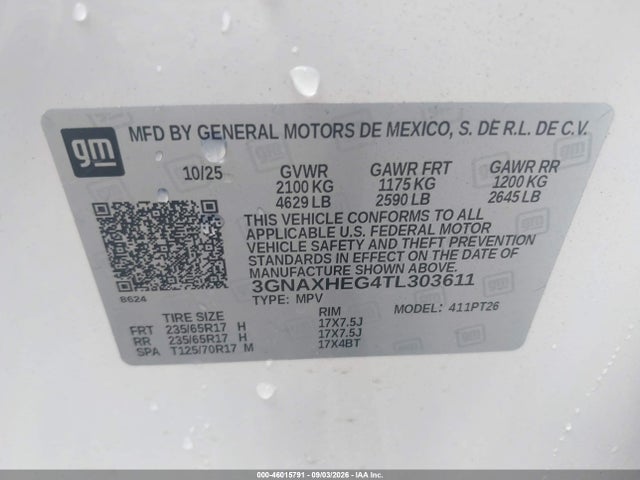 2026 CHEVROLET EQUINOX FWD LT 9