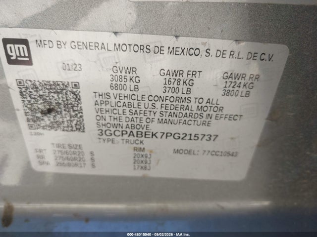 2023 CHEVROLET SILVERADO 1500 2WD SHORT BED CUSTOM 9