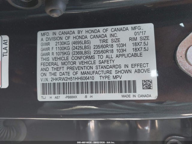 2017 HONDA CR-V EX 9