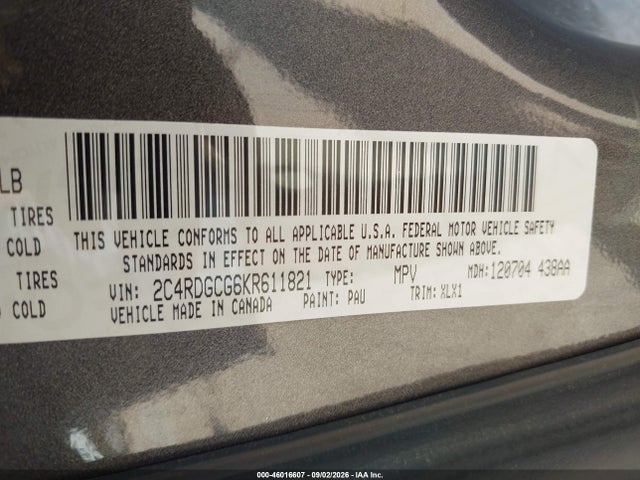 2019 DODGE GRAND CARAVAN SXT 9