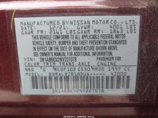 2022 NISSAN SENTRA SV XTRONIC CVT 9