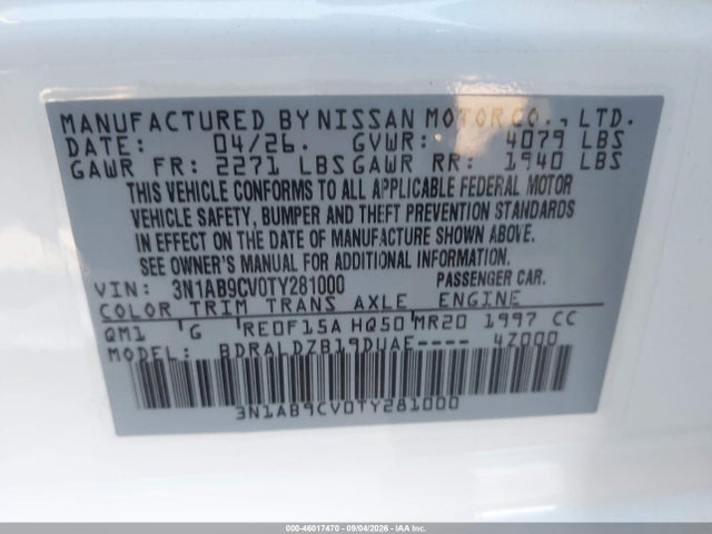 2026 NISSAN SENTRA SV 9
