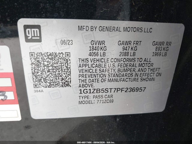 2023 CHEVROLET MALIBU FWD LS 9