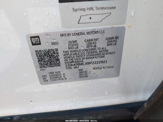 2023 GMC ACADIA FWD SLT 9