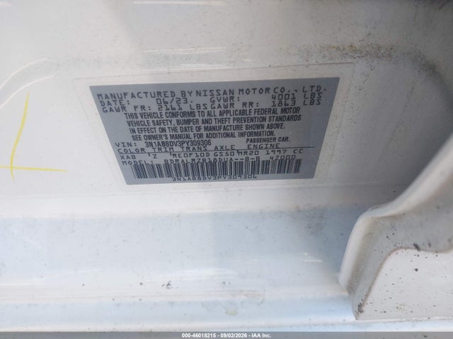 2023 NISSAN SENTRA SR XTRONIC CVT 9